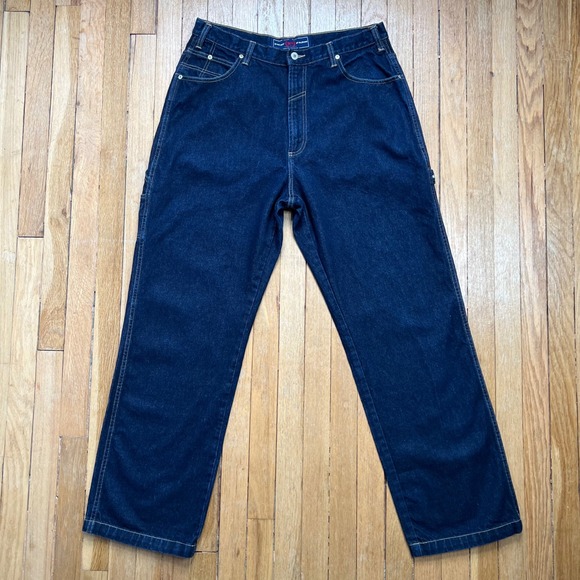 Vintage Y2K‎ Phat Farm Wide Leg Jeans Carpenter Baggy Dark Wash Men's Size 34x34